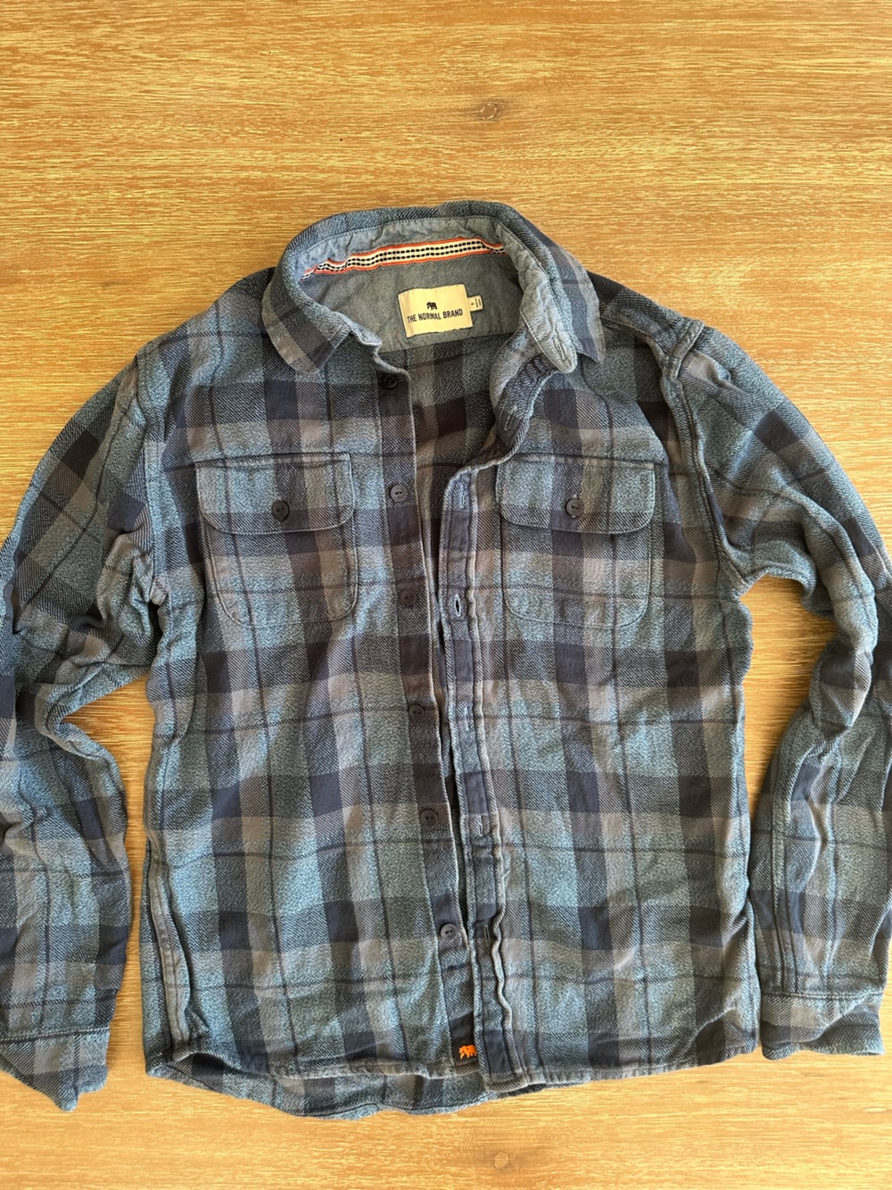 The Normal Brand Men's Blue Plaid Flannel Shirt